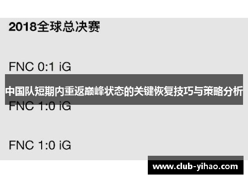 中国队短期内重返巅峰状态的关键恢复技巧与策略分析