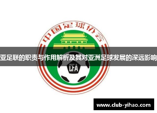 亚足联的职责与作用解析及其对亚洲足球发展的深远影响